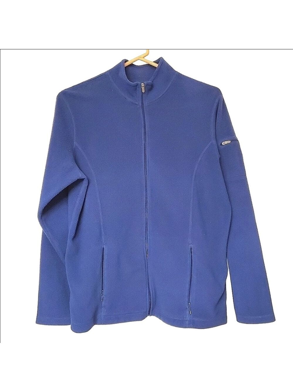 L.L. Bean Full Zip Fleece Jacket Regular Mock Neck Pocket Coat Outdoor Small